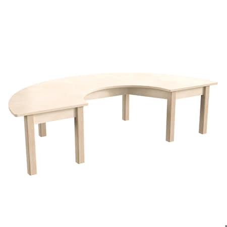 Flash Furniture 29.5 in W, 59 in L, 14.5 in H, Beechwood, Birch Plywood, Beech MK-ME088013-GG